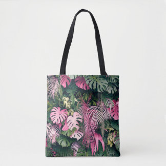 Tropische volledige achtergrondbomen tote bag