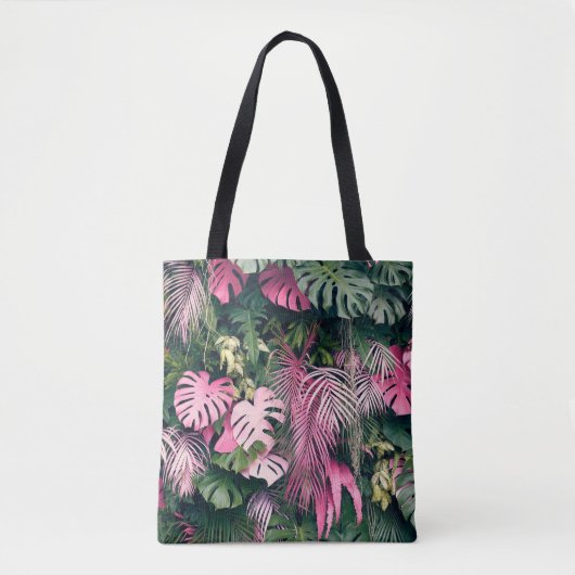 Tropische volledige achtergrondbomen tote bag (Voorkant)