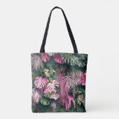 Tropische volledige achtergrondbomen tote bag (Achterkant)