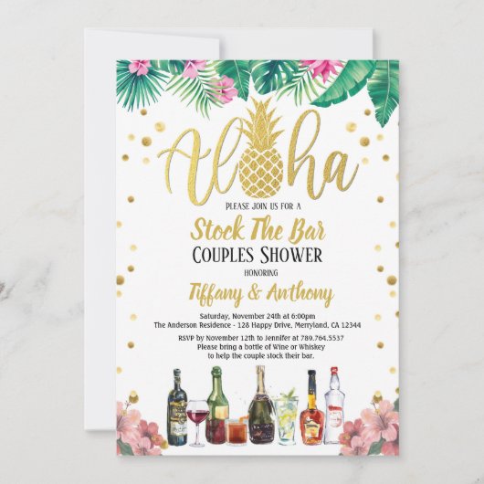 Tropische voorraad van de partij die de balie uitn kaart (Voorkant)