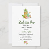 Tropische voorraad voor de doucheuitnodiging voor  aankondiging (Voorkant)