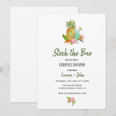 Tropische voorraad voor de doucheuitnodiging voor  aankondiging (Voorkant / Achterkant)