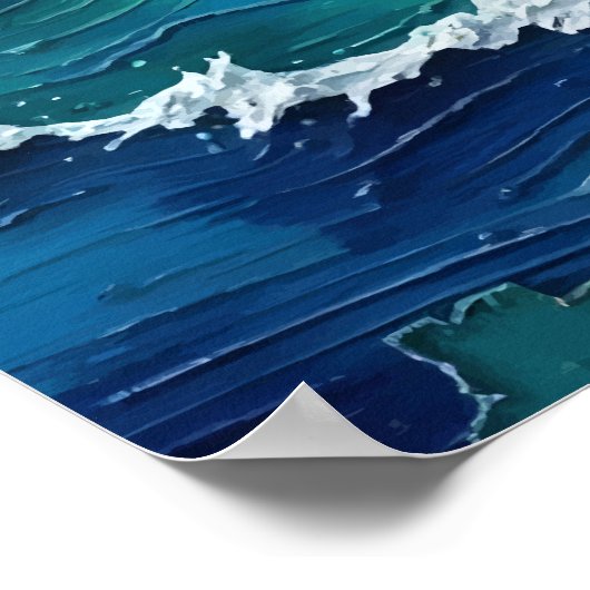 Tropische Vortex Beach Fantasy kunstwerk Poster (Hoek)