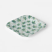 Tropische vossenstaartpalm papieren bordje (Gebogen)