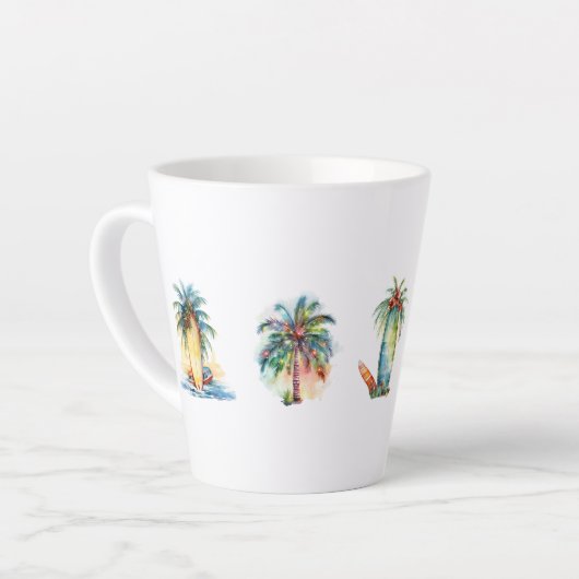 Tropische vreugde latte mok (Linkerhoek)