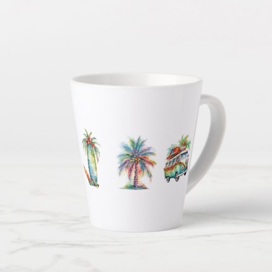 Tropische vreugde latte mok (Rechterhoek)