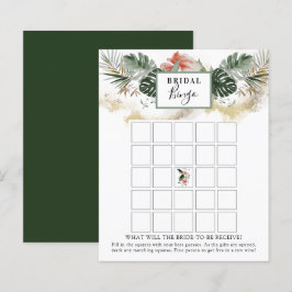 Tropische Vrijgezellenfeest Bingo Game Kaart