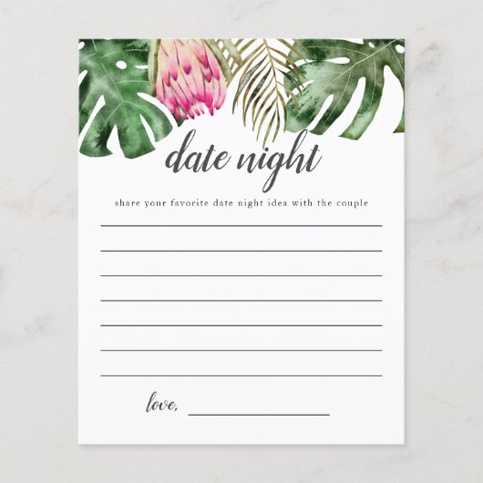 Tropische Vrijgezellenfeest Datum nacht ideeën (Voorkant)
