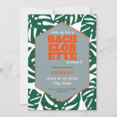 Tropische vrijgezellenfeest Glitter Monstera Kaart (Voorkant)