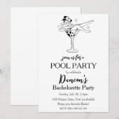 Tropische vrijgezellenfeest kaart (Voorkant / Achterkant)