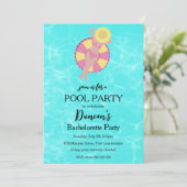 Tropische vrijgezellenfeest kaart (Staand voorkant)