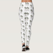Tropische vrolijke kerstpalmbomen strand leggings (Achterkant)