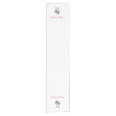 Tropische vrolijke kerststrandpalmbomen korte tafelloper (Voorkant)