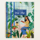 Tropische vrouw in afbeelding van broeikaseffect planner (Voorkant)