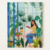 Tropische vrouw in afbeelding van broeikaseffect planner (Achterkant)