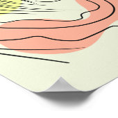 Tropische vrouw lijnkunst kleurrijk poster (Hoek)