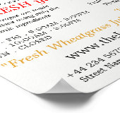 Tropische vruchten, Adverteren sappelbast Poster (Hoek)