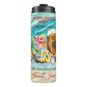 Tropische Vruchten Aftelparty Op Het Strand Cockta Thermosbeker (Voorkant)