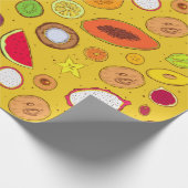 Tropische vruchten cadeaupapier (Hoek)