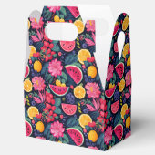 Tropische vruchten en bloemen bedankdoosjes (Geopend)