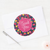 Tropische vruchten en bloemen ronde sticker (Envelop)