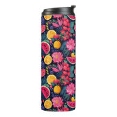 Tropische vruchten en bloemen thermosbeker (Gedraaid links)