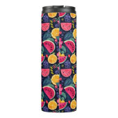 Tropische vruchten en bloemen thermosbeker (Achterkant)