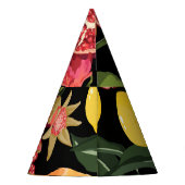 Tropische vruchten: exotische naadloze achtergrond feesthoedjes (Achterkant)