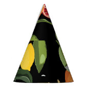 Tropische vruchten: exotische naadloze achtergrond feesthoedjes (Links)