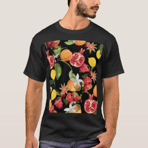Tropische vruchten: exotische naadloze achtergrond t-shirt
