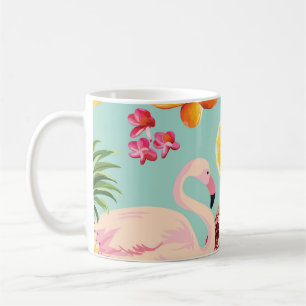 Tropische Vruchten Flamingo Patroon Koffiemok