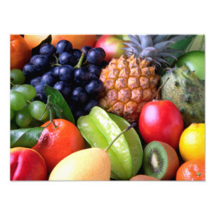 Tropische vruchten foto afdruk