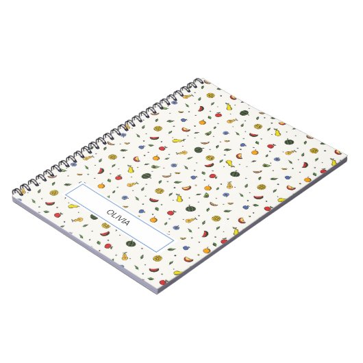 Tropische vruchten gepersonaliseerd notitieboek (Linkerzijde)