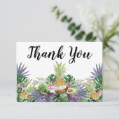 Tropische vruchten | Greenery Shower Hartelijk dan Bedankkaart (Staand voorkant)