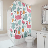 Tropische vruchten: herhalend patroon. douchegordijn (In situ)