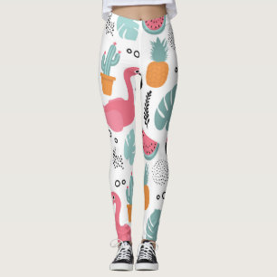 Tropische vruchten: herhalend patroon. leggings
