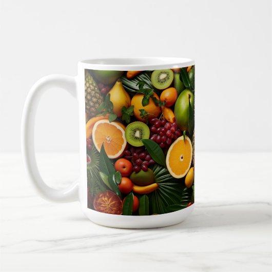 Tropische vruchten koffiemok (Links)