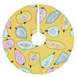 Tropische vruchten: Levendig printpatroon Kerstboom Rok