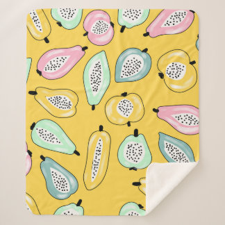 Tropische vruchten: Levendig printpatroon Sherpa Deken
