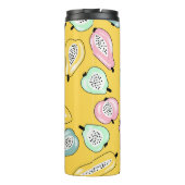 Tropische vruchten: Levendig printpatroon Thermosbeker (Achterkant)