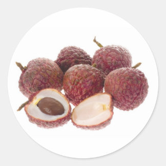 Tropische vruchten - Lychees Ronde Sticker