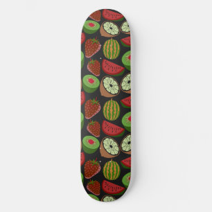 Tropische vruchten naadloos kleurig patroon persoonlijk skateboard