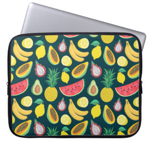 tropische vruchten naadloos patroon laptop sleeve