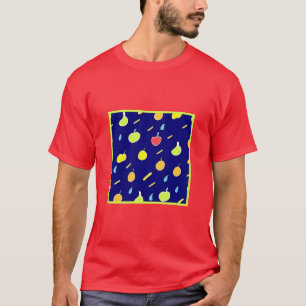 Tropische vruchten Neon kleuren patroon T-shirt