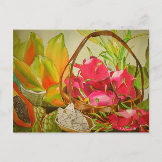 Tropische vruchten nog steeds levensechte waterver briefkaart (Voorkant)