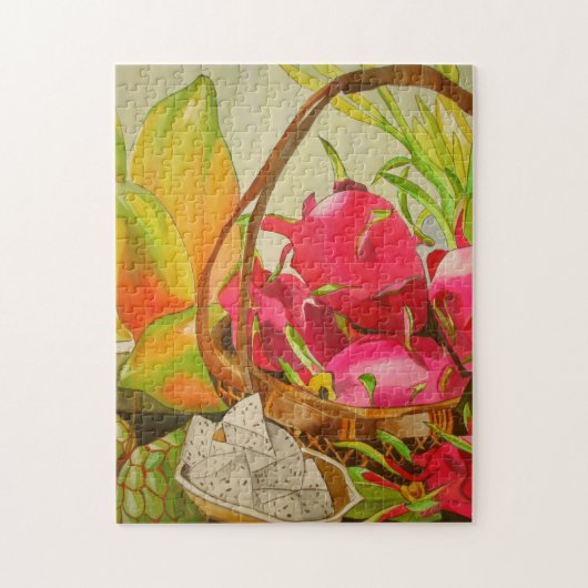 Tropische vruchten nog steeds levensechte waterver legpuzzel (Verticaal)