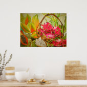 Tropische vruchten nog steeds levensechte waterver poster (Keuken)