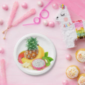 Tropische vruchten papieren bordje (Feest)