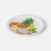 Tropische vruchten papieren bordje (Gekanteld)