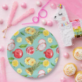 Tropische vruchten papieren bordje (Feest)